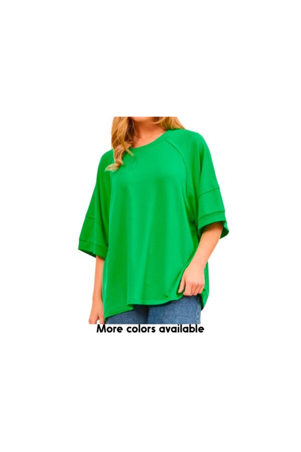 ANDREE RAGLAN SLEEVE FRENCH TERRY TOP