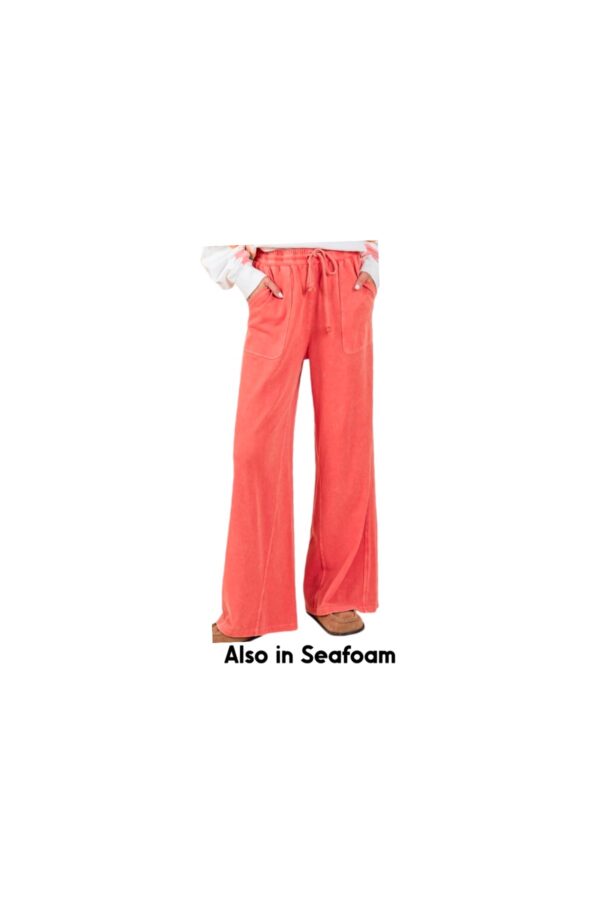 MITTOSHOP MINERAL WASH WIDE LEG PANTS