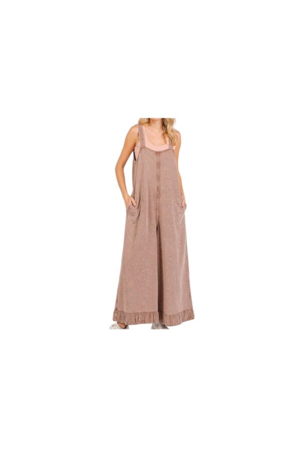 MITTOSHOP MINERAL WASH WIDE LEG JUMPSUIT