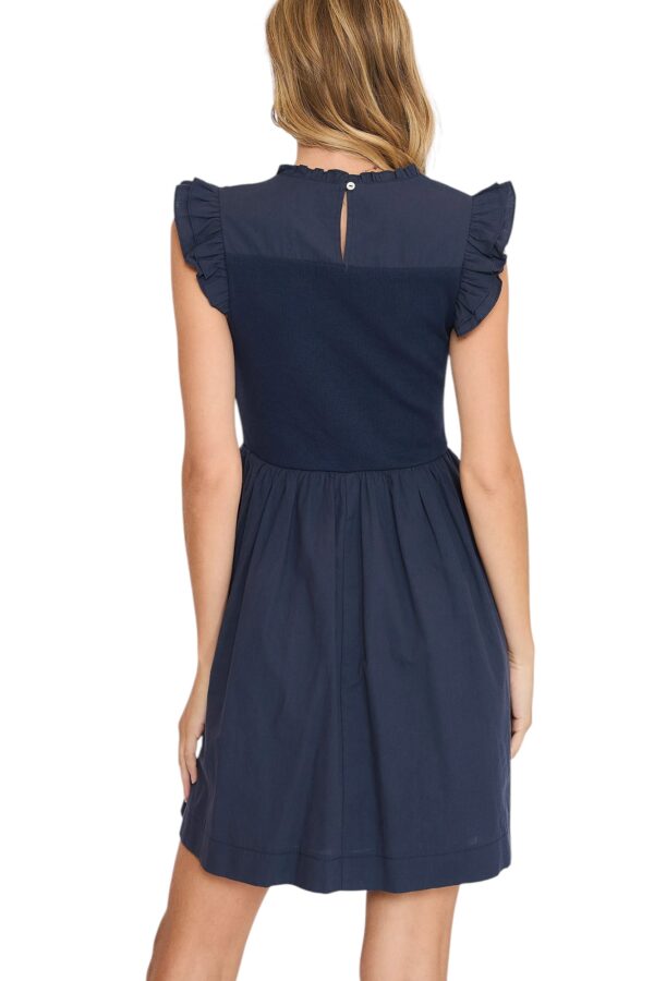 UMGEE SLEEVELESS EMBROIDERED RUFFLE SLEEVE DRESS - Image 6