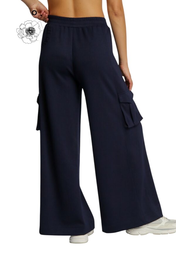 UMGEE LUXE KNIT WIDE LEG CARGO PANTS - Image 6