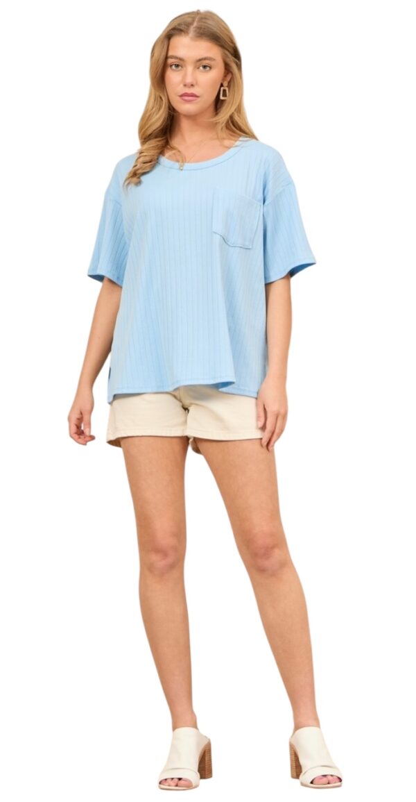 ANDREE WIDE RIB KNIT BOYFRIEND TEE - Image 7