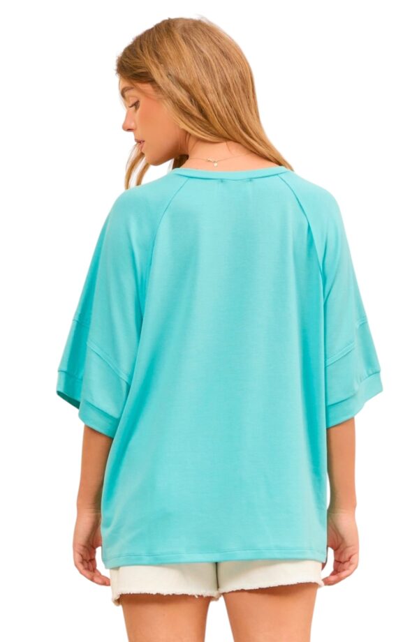 ANDREE RAGLAN SLEEVE FRENCH TERRY TOP - Image 11