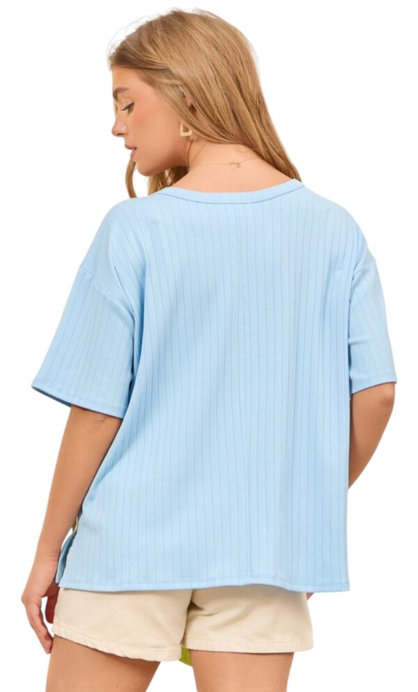 ANDREE WIDE RIB KNIT BOYFRIEND TEE - Image 6