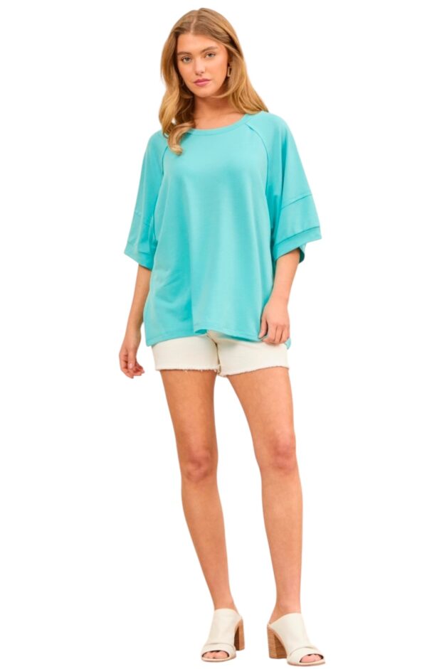 ANDREE RAGLAN SLEEVE FRENCH TERRY TOP - Image 10