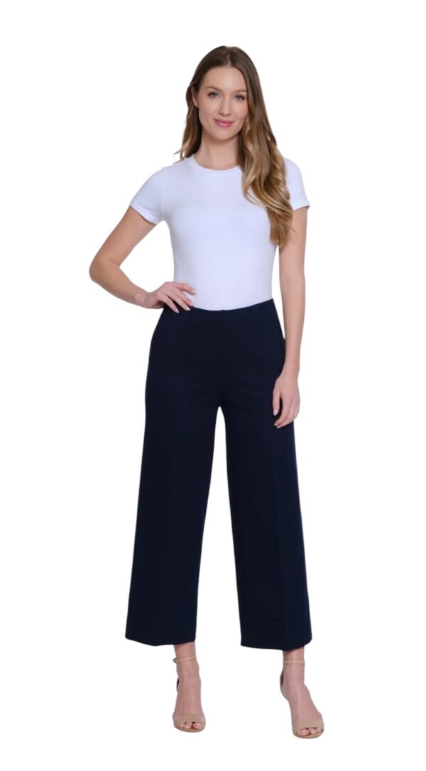 MULTIPLES ELASTIC NO WAIST WIDE LEG CROP - Image 8