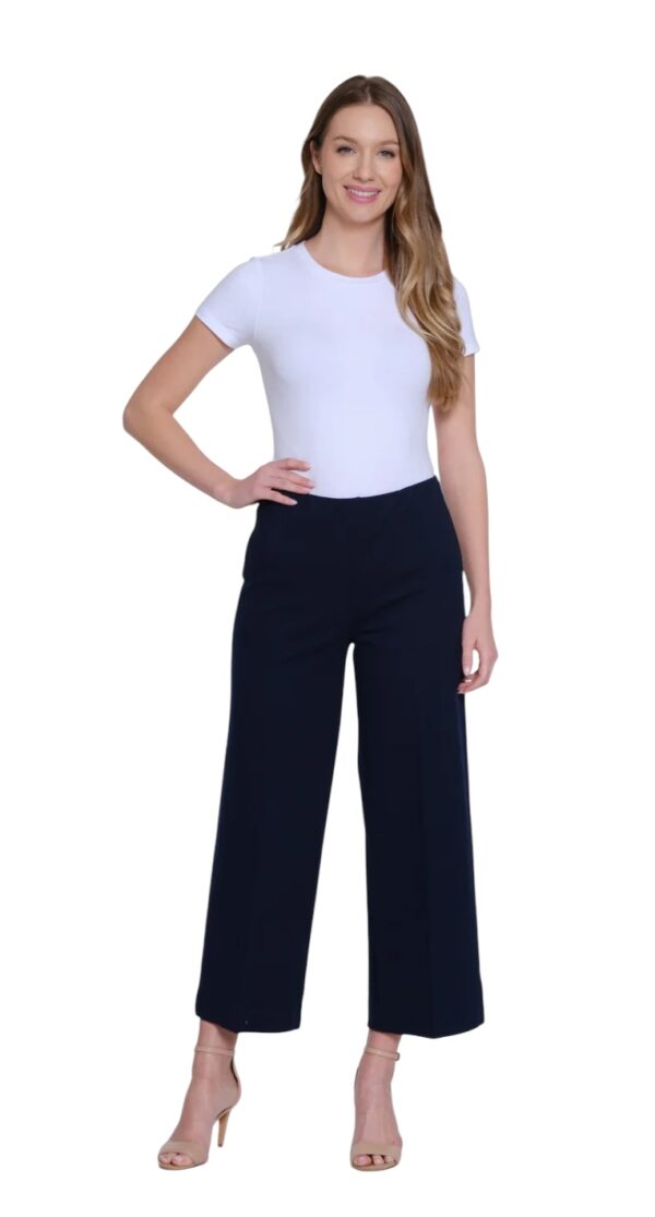 MULTIPLES ELASTIC NO WAIST WIDE LEG CROP - Image 7