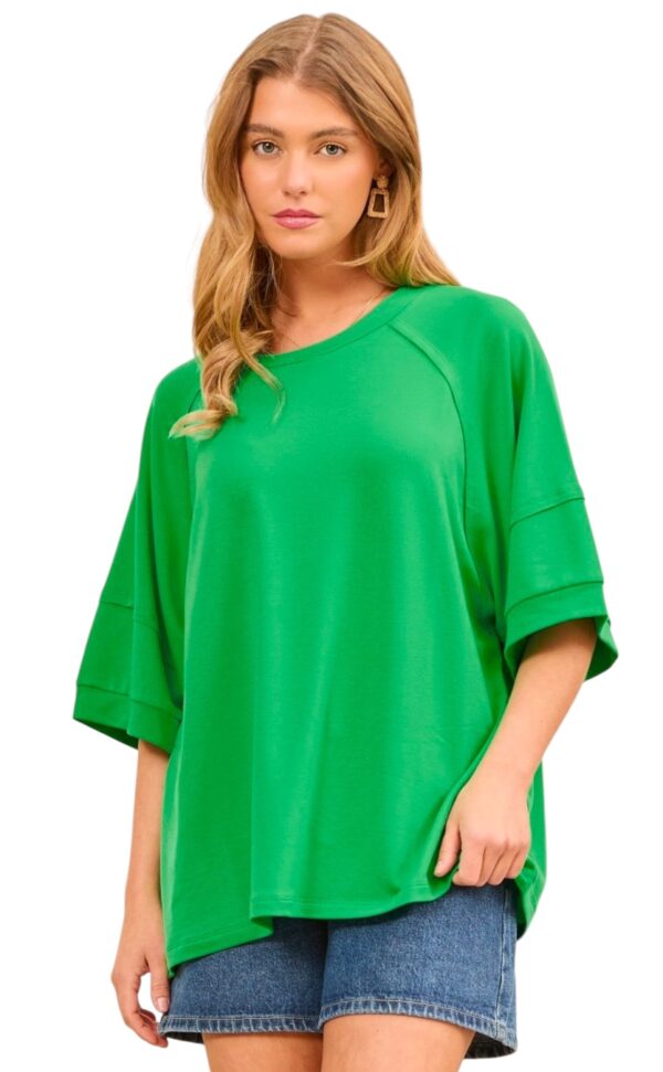 ANDREE RAGLAN SLEEVE FRENCH TERRY TOP - Image 8