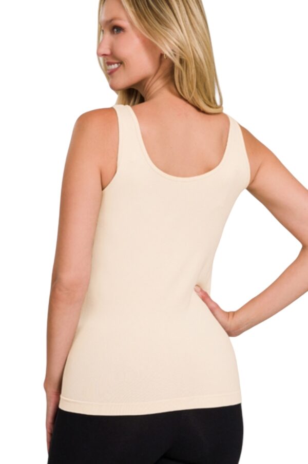 ZENANA SEAMLESS REVERSIBLE SCOOP NECK/V-NECK TANK - Image 2