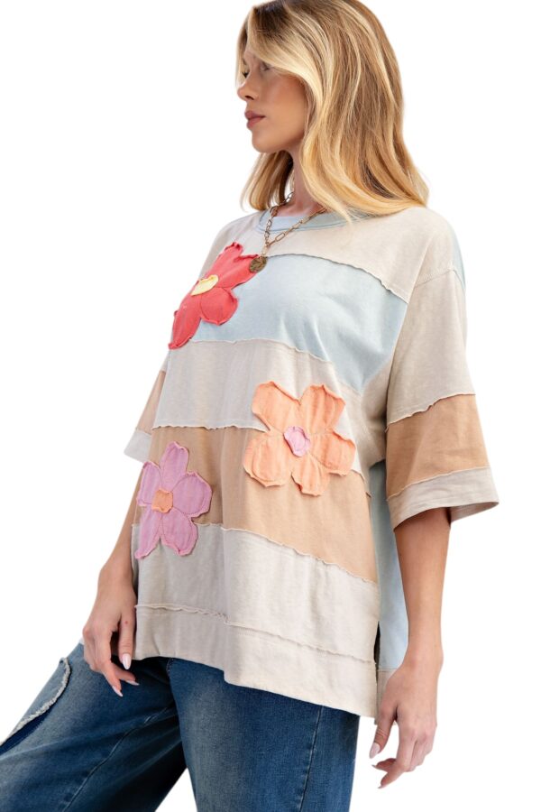 EASEL FLOWER PATCH COTTON SLUB TUNIC - Image 2