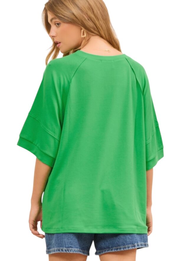 ANDREE RAGLAN SLEEVE FRENCH TERRY TOP - Image 6