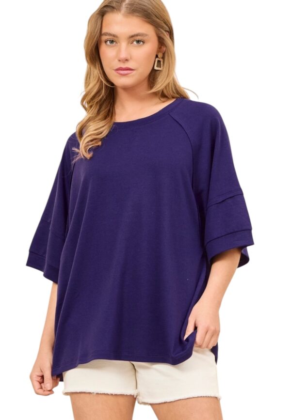 ANDREE RAGLAN SLEEVE FRENCH TERRY TOP - Image 5