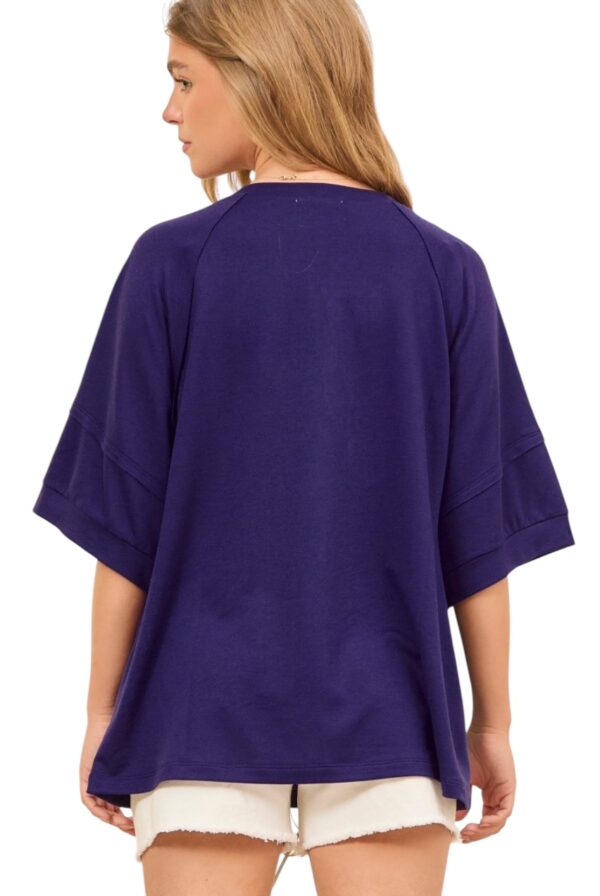 ANDREE RAGLAN SLEEVE FRENCH TERRY TOP - Image 4