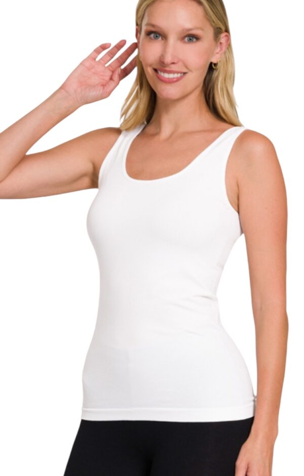 ZENANA SEAMLESS REVERSIBLE SCOOP NECK/V-NECK TANK - Image 10