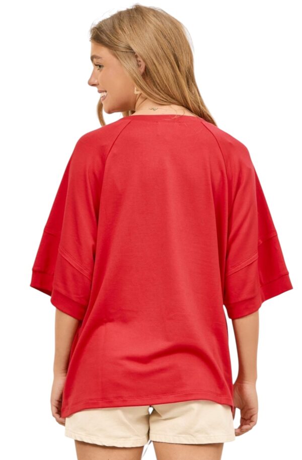 ANDREE RAGLAN SLEEVE FRENCH TERRY TOP - Image 3