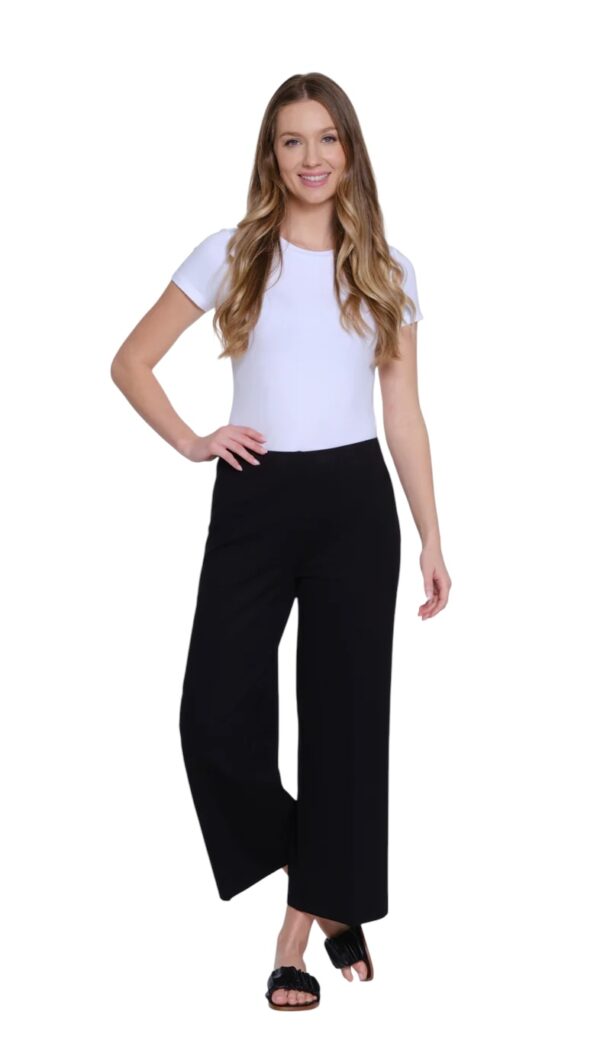 MULTIPLES ELASTIC NO WAIST WIDE LEG CROP - Image 3