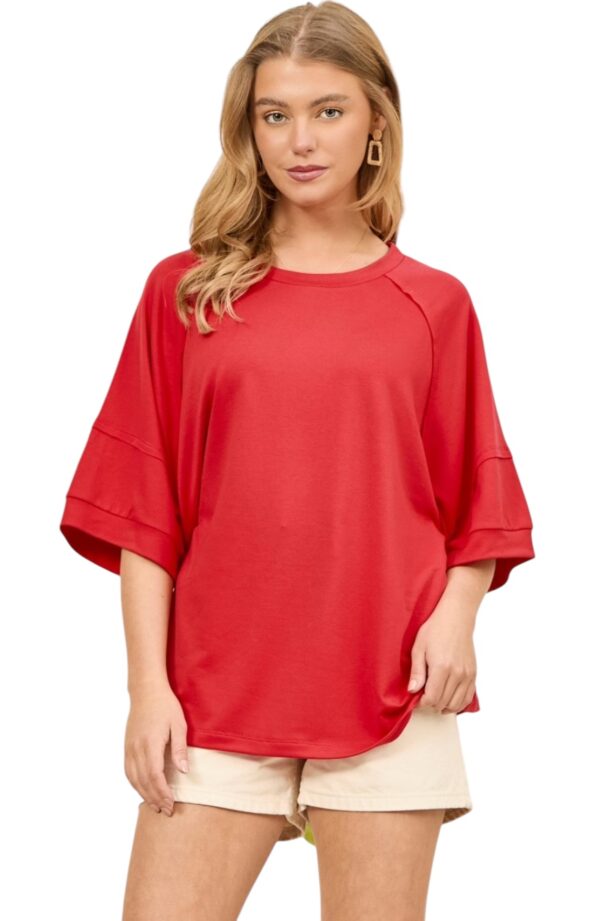 ANDREE RAGLAN SLEEVE FRENCH TERRY TOP - Image 2