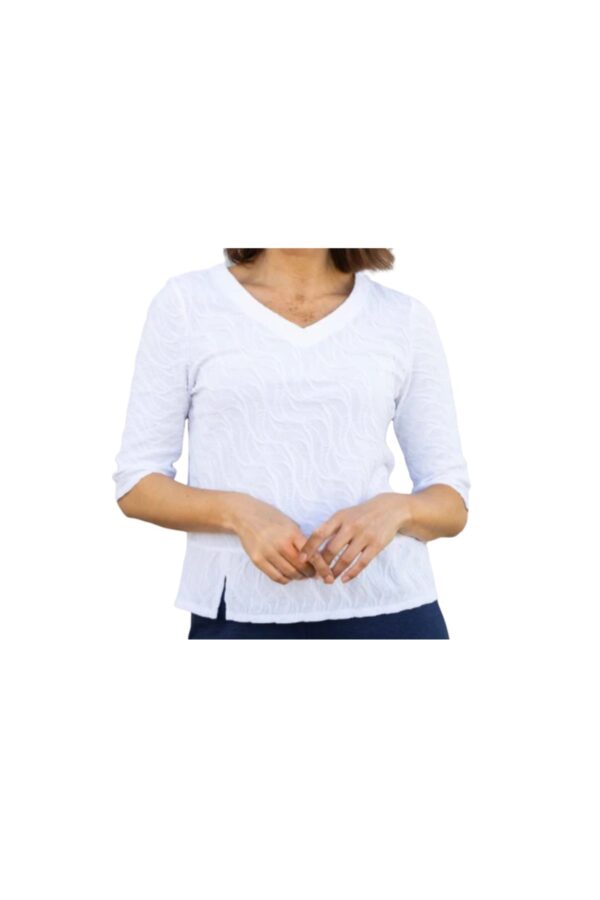 HABITAT CASCADE COTTON ELBOW SLEEVE TOP