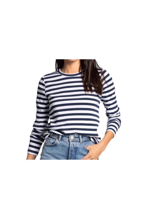 THREAD & SUPPLY JESS TOP IN WHITE/NAVY STRIPE