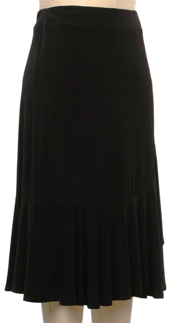 SOUTHERN LADY BLACK FLOUNCE HEM SKIRT - Image 2