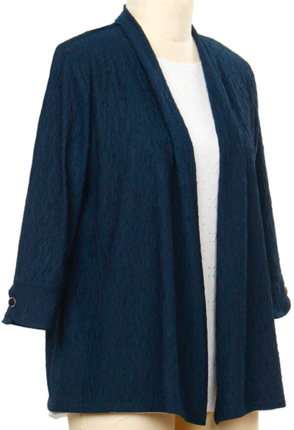 SOUTHERN LADY 3/4 SLEEVE TEXTURED KNIT JACKET - Image 2