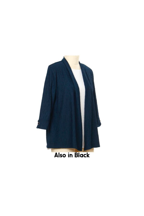 SOUTHERN LADY 3/4 SLEEVE TEXTURED KNIT JACKET