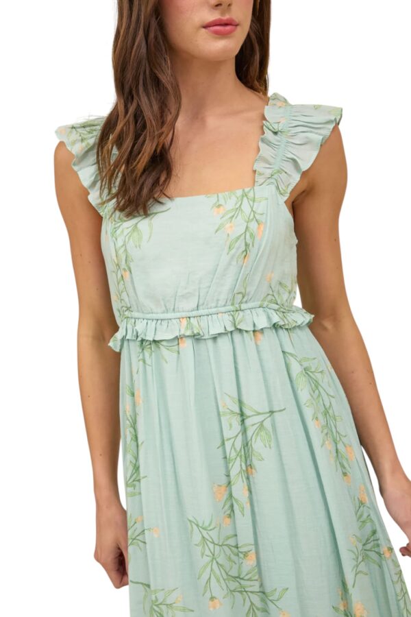 BLUPEPPER SMOCKED BODICE FLORAL MIDI DRESS - Image 7