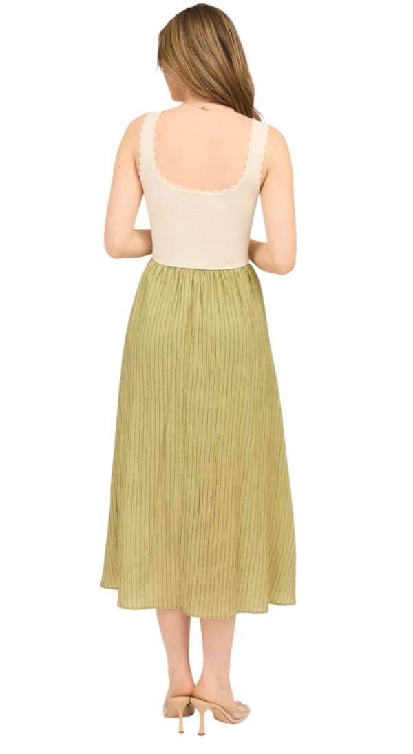 BLUPEPPER KNIT TANK MIDI WITH COTTON SKIRT - Image 9