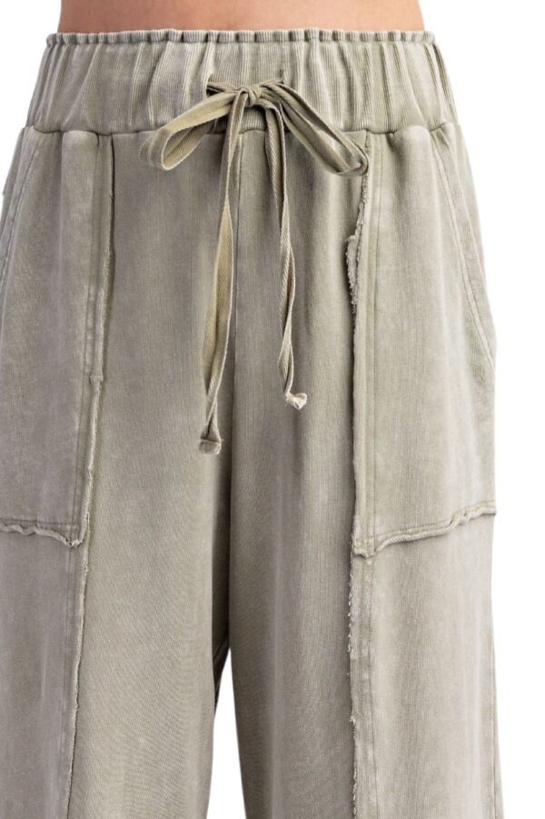 EASEL MINERAL WASH FRENCH TERRY PANTS - Image 5