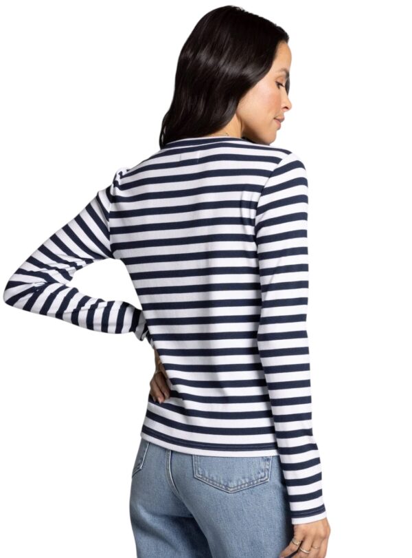 THREAD & SUPPLY JESS TOP IN WHITE/NAVY STRIPE - Image 4