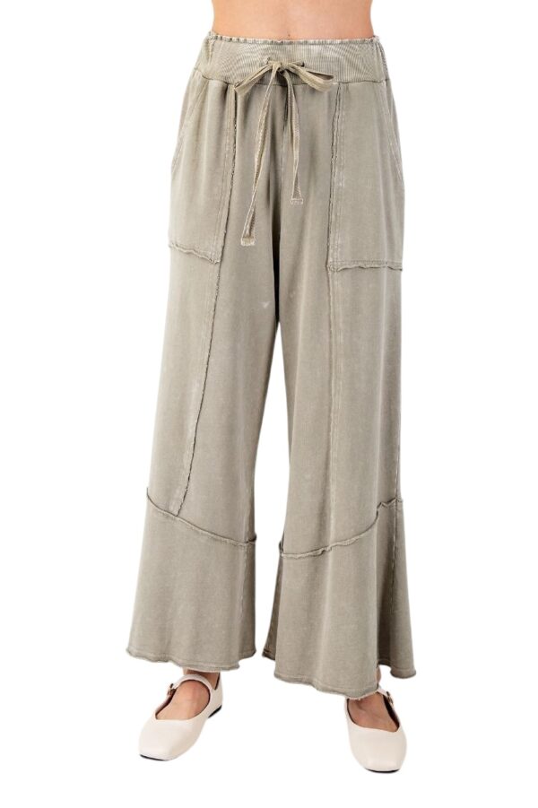 EASEL MINERAL WASH FRENCH TERRY PANTS - Image 3