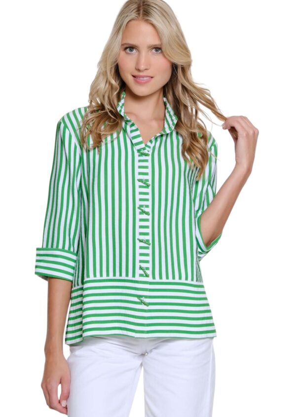 MULTIPLES WIRE COLLAR BUTTON FRONT SHIRT - Image 3