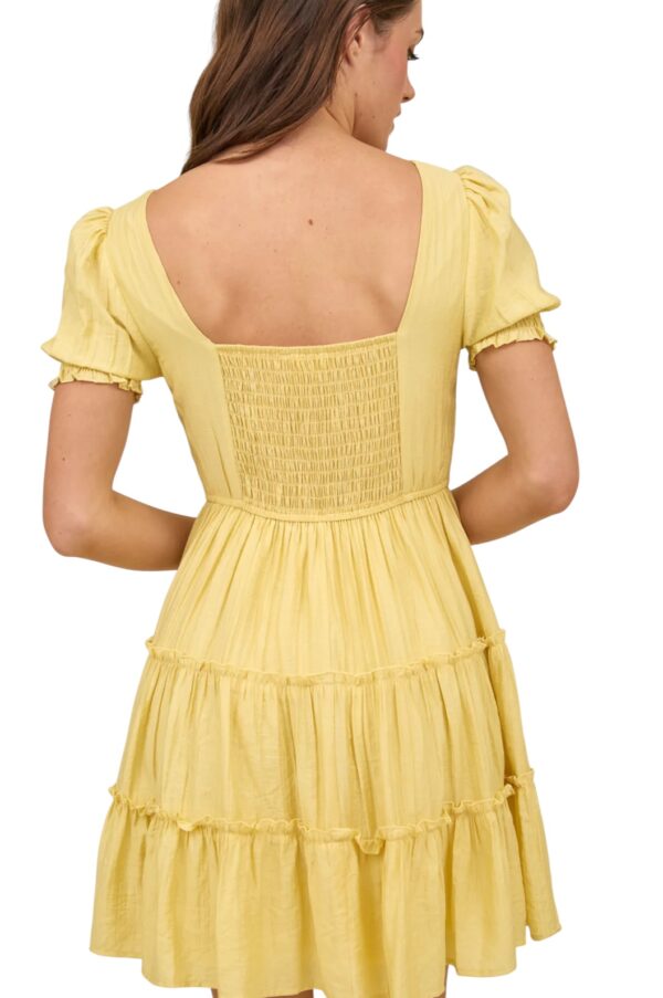 BLUPEPPER PUFF SLEEVE SQUARE NECK MINI DRESS - Image 3