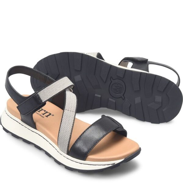 BORN SHOES MADY SANDAL IN BLACK/BEIGE - Image 9