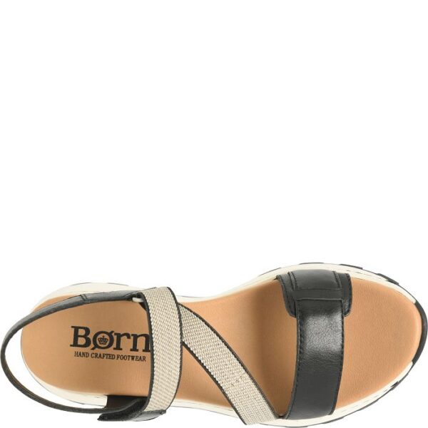 BORN SHOES MADY SANDAL IN BLACK/BEIGE - Image 6