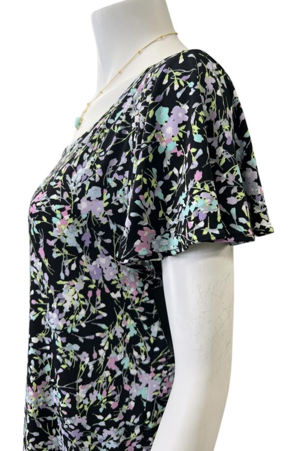 SOUTHERN LADY BLACK MULTI FLOUNCE HEM DRESS - Image 3